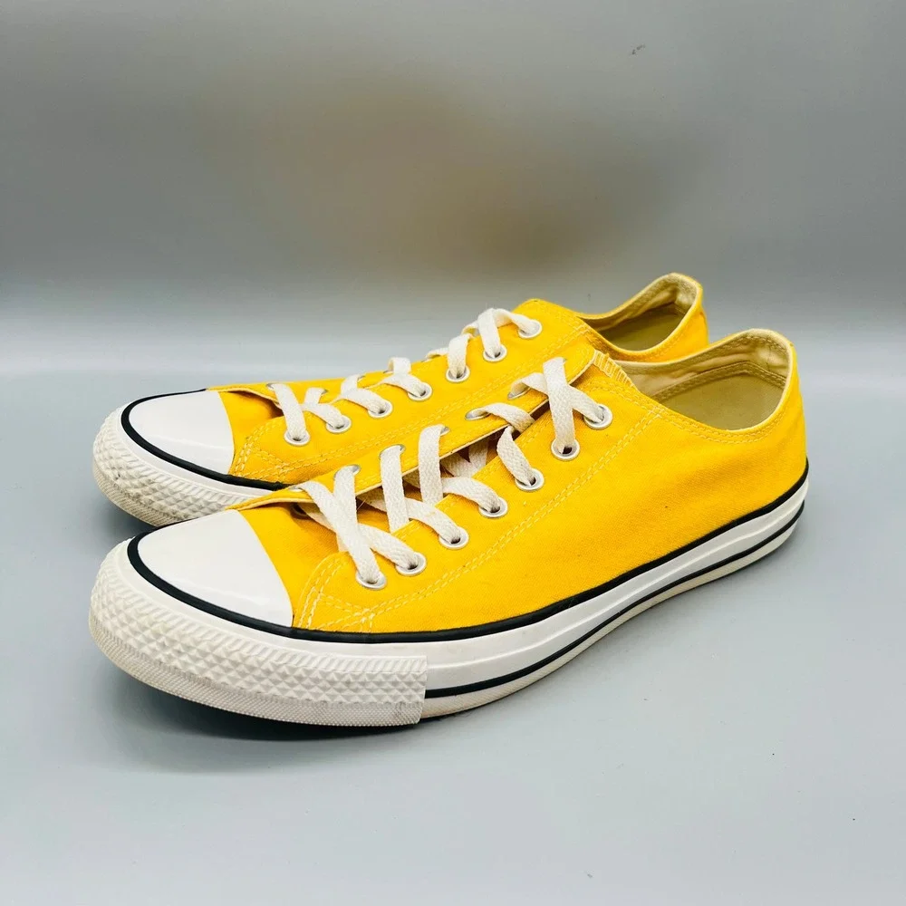 Converse Shoes Mens 11 Yellow Canvas Chuck Taylor All Star Ox Low Top Sneakers